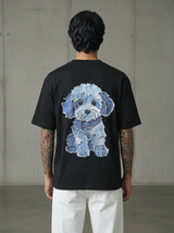 Shihtzu Dog Oversized Black T-Shirt