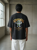 Stay Real Robot Oversized Black T-Shirt