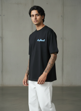 Shihtzu Dog Oversized Black T-Shirt