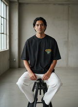 Stay Real Robot Oversized Black T-Shirt