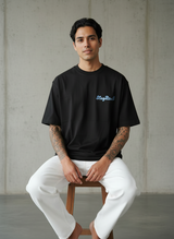 American Dog Oversized Black T-Shirt