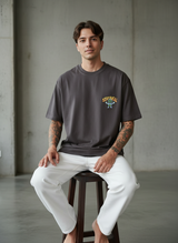 Stay Real Robot Oversized Brown T-Shirt