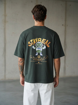 Stay Real Robot Oversized Green T-Shirt