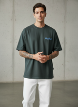 American Dog Oversized Green T-Shirt