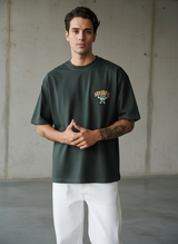 Stay Real Robot Oversized Green T-Shirt