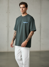 American Dog Oversized Green T-Shirt