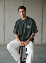 Stay Real Robot Oversized Green T-Shirt