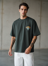 Stay Real Robot Oversized Green T-Shirt