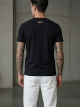 SR Denim Regular Fit Black T-Shirt