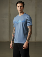 SR Denim Regular Fit Blue T-Shirt