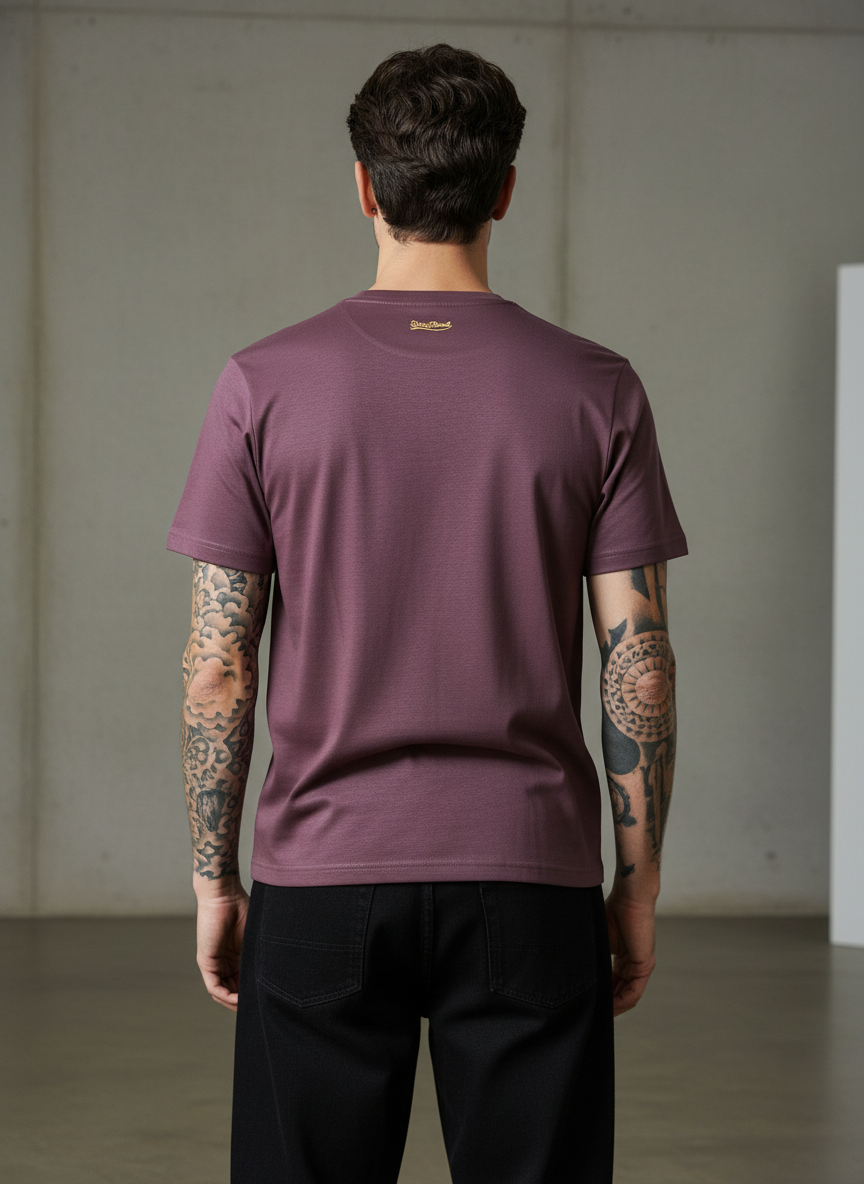 SR Denim Regular Fit Pink T-Shirt