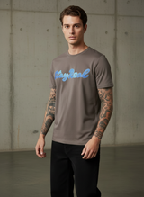 SR Denim Regular Fit Brown T-Shirt
