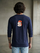 Double Trouble Navy Blue Regular Full Sleeves T-Shirt