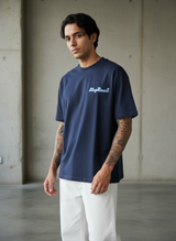 American Dog Oversized Navy Blue T-Shirt