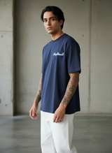 American Dog Oversized Navy Blue T-Shirt