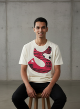 S with an Eye Regular Fit Ivory White T-Shirt