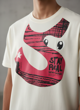 S with an Eye Regular Fit Ivory White T-Shirt