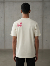 S with an Eye Regular Fit Ivory White T-Shirt