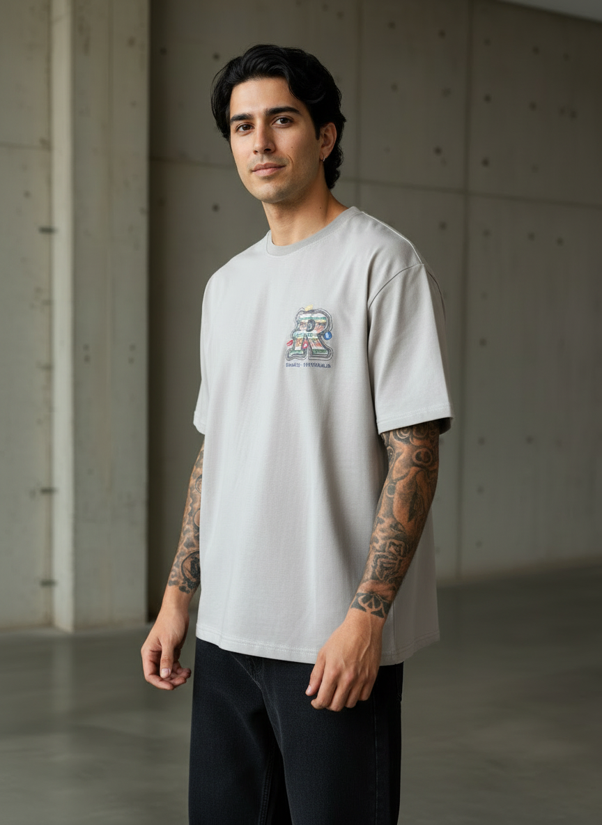 The Social Network Oversized Beige T-Shirt