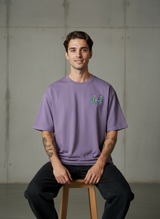 Beer Bottle Oversized Purple T-Shirt