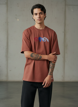 Logo Roll Oversized Rust T-Shirt