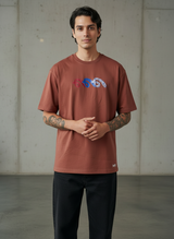 Logo Roll Oversized Rust T-Shirt