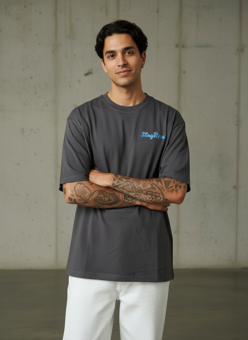 American Dog Oversized Brown T-shirt