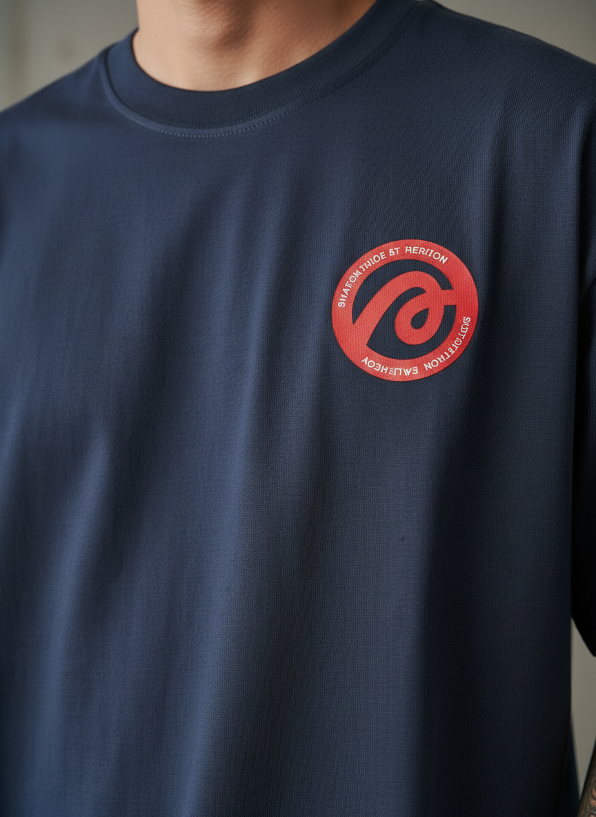 Plan A Oversized Navy Blue T-Shirt