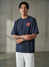 Plan A Oversized Navy Blue T-Shirt