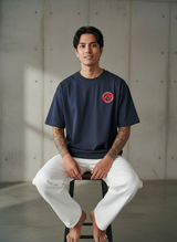 Plan A Oversized Navy Blue T-Shirt