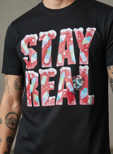 SR Candies Regular Fit Black T-Shirt