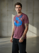 S with an Eye Regular Fit Maroon T-Shirt