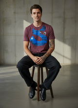 S with an Eye Regular Fit Maroon T-Shirt