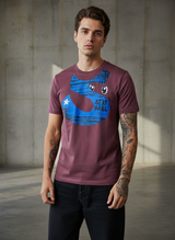 S with an Eye Regular Fit Maroon T-Shirt