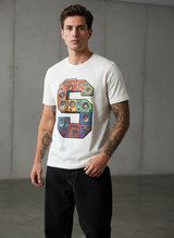 SR Musical Regular Fit White T-Shirt