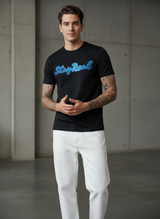SR Denim Regular Fit Black T-Shirt