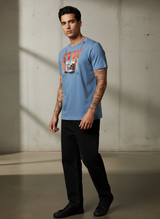 Stay Cam Regular Fit Blue T-Shirt