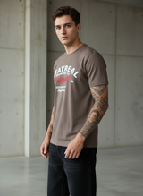 Stay Real Dream Regular Fit Brown T-Shirt