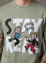 Keep it Real Regular Fit Pistachio Green T-Shirt