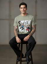 Keep it Real Regular Fit Pistachio Green T-Shirt