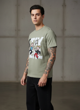 Keep it Real Regular Fit Pistachio Green T-Shirt