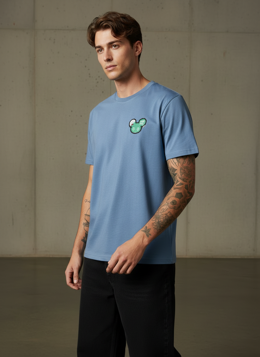 Teddy Regular Fit Blue T-Shirt