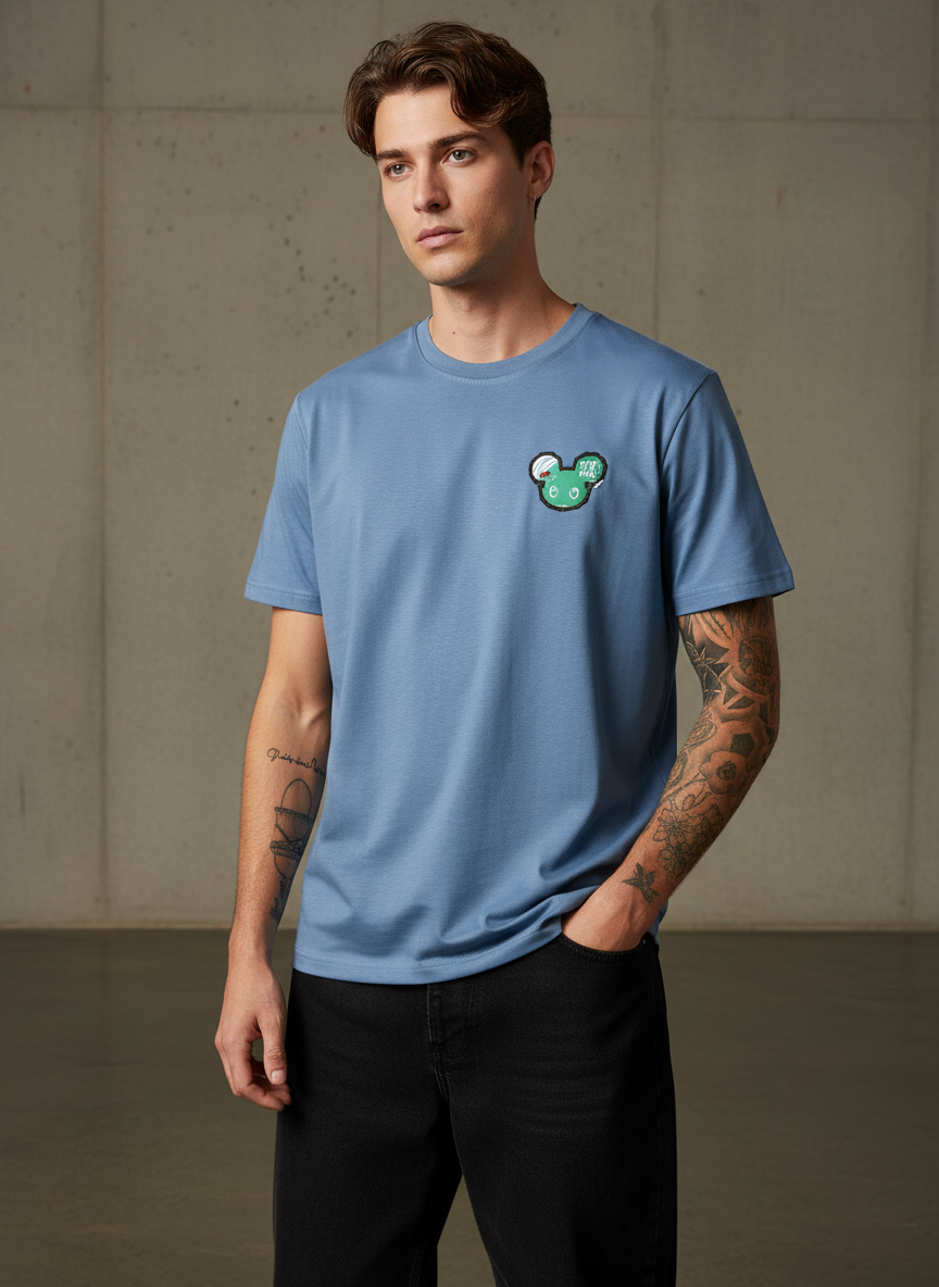 Teddy Regular Fit Blue T-Shirt