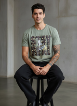 SR True Spirit Regular Fit Pistachio Green T-Shirt