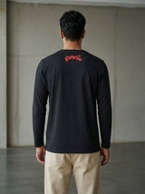 Stay Real Black Regular Full Sleeves T-Shirt