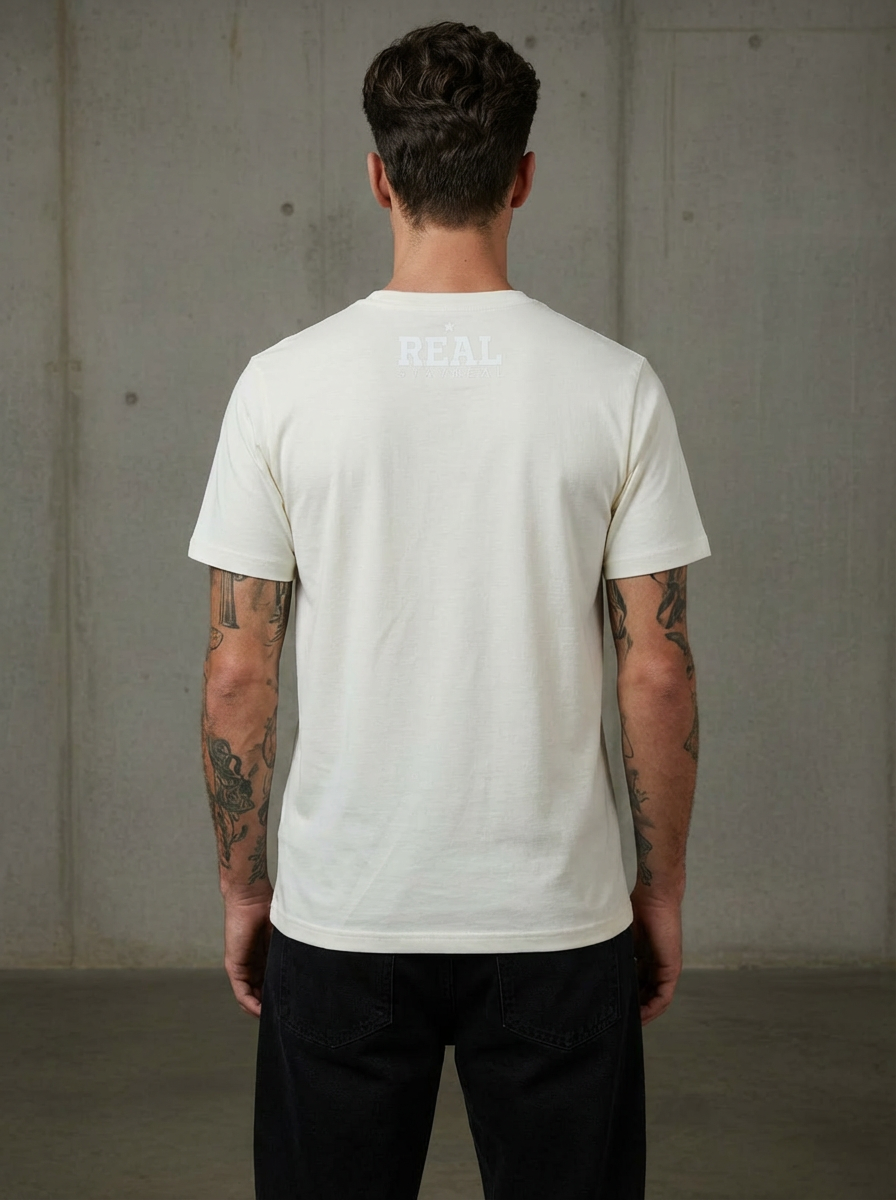Stay Cam Regular Fit White T-Shirt