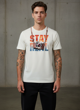 Stay Cam Regular Fit White T-Shirt