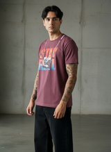 Stay Cam Regular Fit Maroon T-Shirt