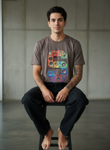 SR Musical Regular Fit Brown T-Shirt