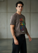 SR Musical Regular Fit Brown T-Shirt